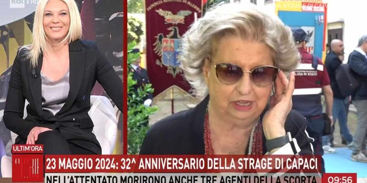 Maria Falcone, sorella di Giovanni a Storie Italiane