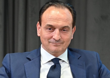 Alberto Cirio durante il confronto tra i candidati presidenti della Regione Piemonte (Foto 2024 ANSA/ALESSANDRO DI MARCO)