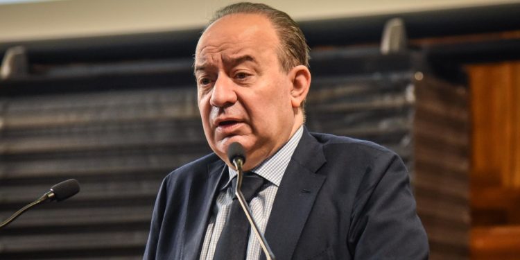 Il rettore della Cattolica Franco Anelli (1963-2024) agli Stati Generali dell'Imprenditoria Cristiana all'Università Cattolica (Foto 2024 ANSA/MATTEO CORNER)