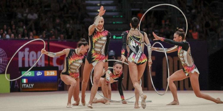 Le Farfalle della ginnastica ritmica (Foto ANSA)