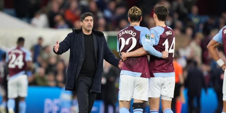 Paulo Fonseca dopo l'eliminazione del Lille per mano dell'Aston Villa (Foto ANSA)