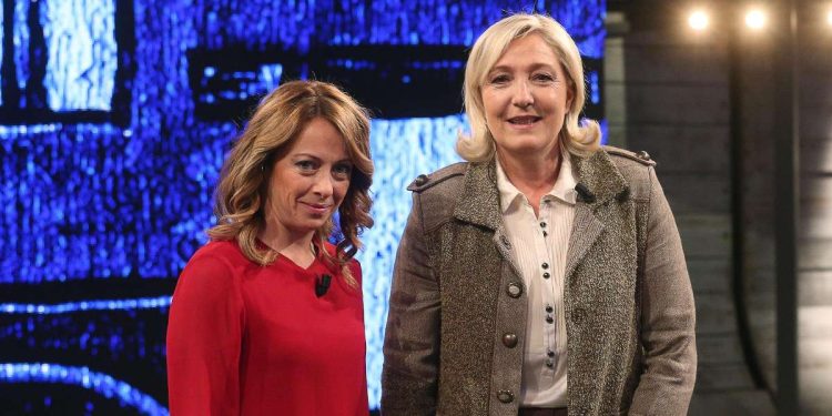 Meloni e Marine Le Pen