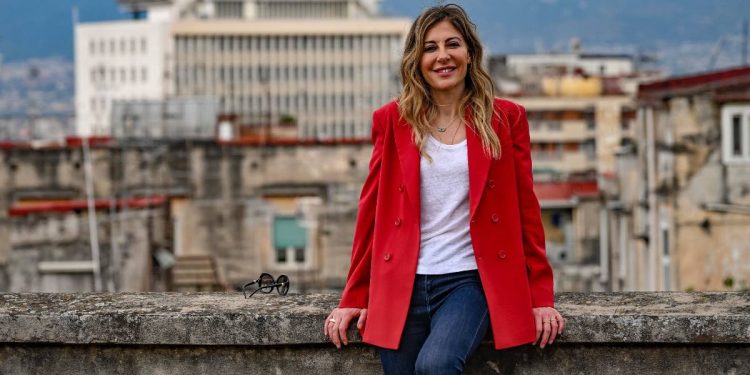 La giornalista Francesca Fagnani ospite della fondazione Foqus dove ha presentato il suo libro (Foto 2024 ANSA/ CIRO FUSCO)