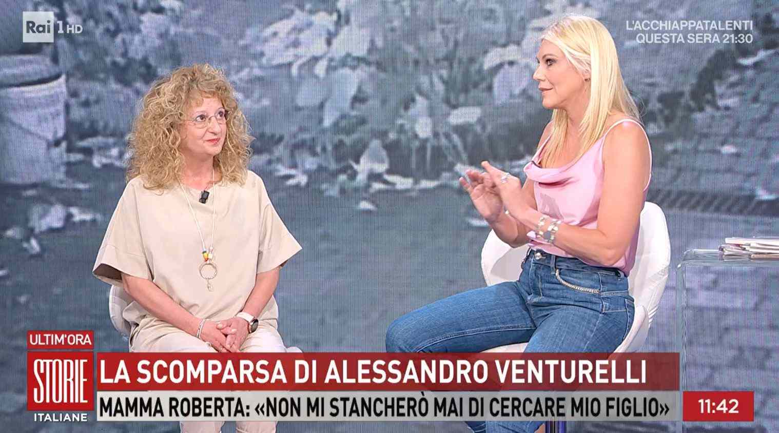 La mamma di Alessandro Venturelli a Storie Italiane