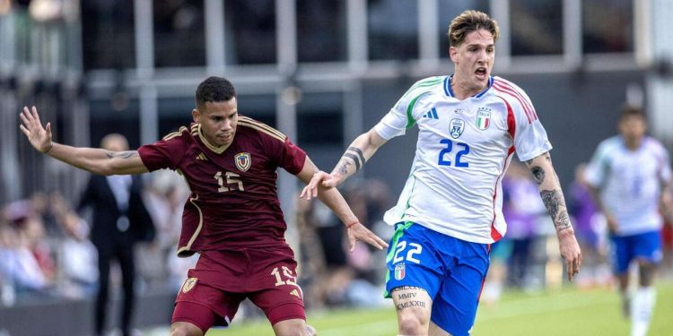 Nicolò Zaniolo in nazionale (Foto ANSA)