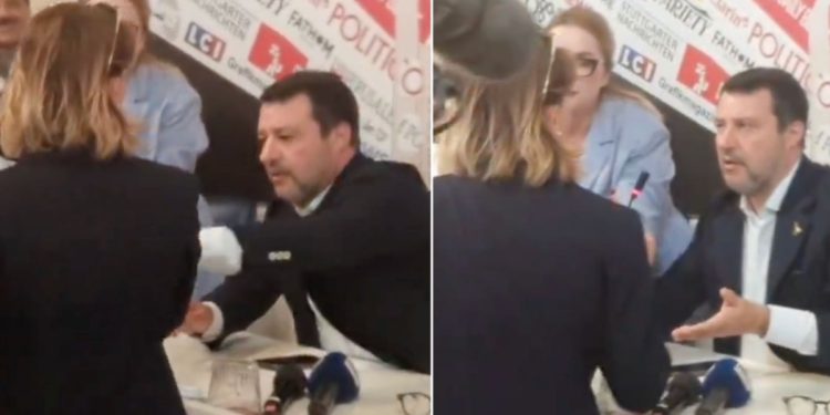 Antonella Soldo e il blitz durante la conferenza di Matteo Salvini