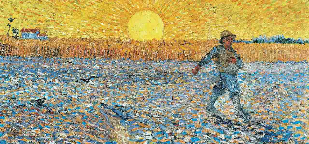 Vincent van Gogh, Il seminatore (1888, particolare)