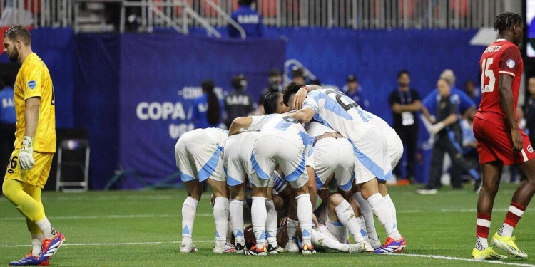 L'Argentina esulta in Copa America 2024 (Foto ANSA)