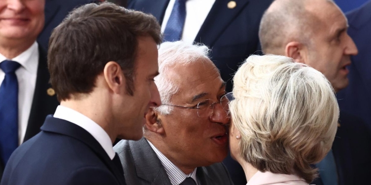 Macron, Costa e Von der Leyen