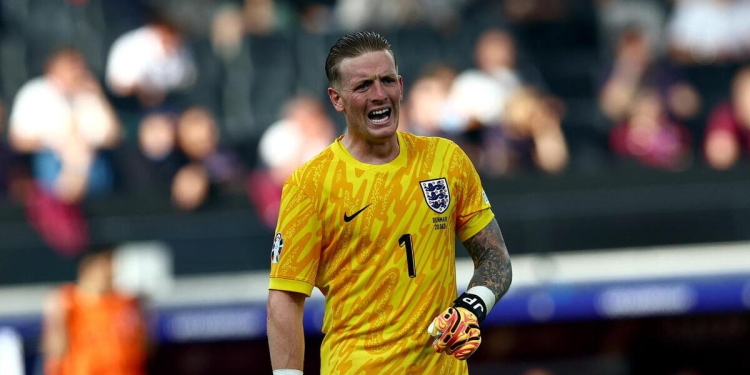 Video Inghilterra Svizzera - Jordan Pickford, portiere dell'Inghilterra (Foto ANSA)