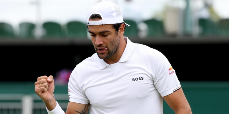 Matteo Berrettini a Wimbledon 2024 (Foto ANSA)