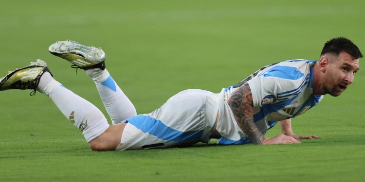 Leo Messi con l'Argentina in Copa America 2024 (Foto ANSA)