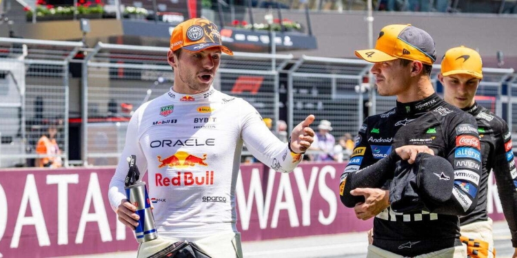 Max Verstappen e Lando Norris, Formula 1 (Foto ANSA)