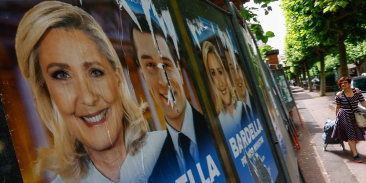 Le Pen e Bardella, RN Francia