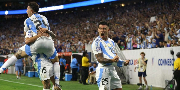 L'Argentina esulta in Copa America 2024 (Foto ANSA)