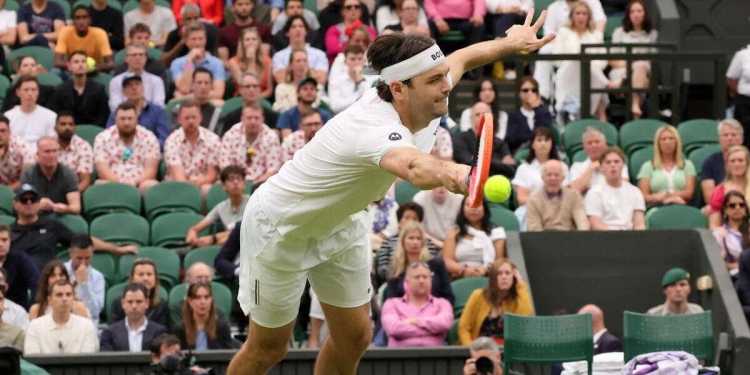 Taylor Fritz a Wimbledon 2024 (Foto ANSA)