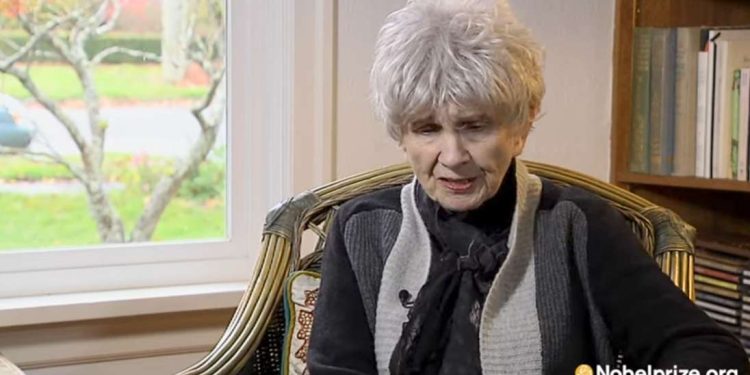 Alice Munro premio nobel letteratura 2013 (Foto Youtube: Nobelprize.org)