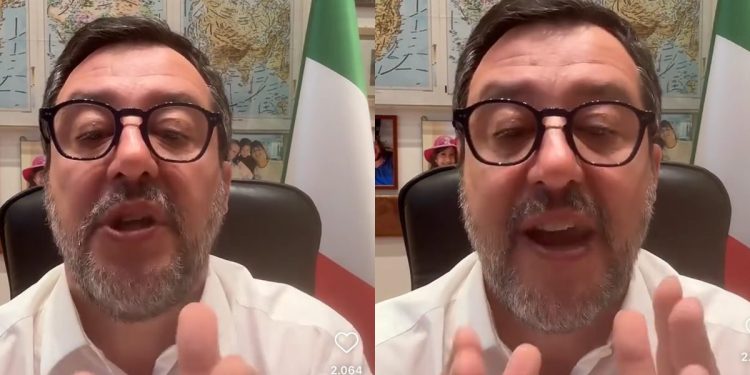 Matteo Salvini nella diretta su Instagram