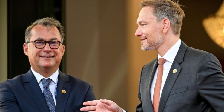 Il Presidente della Bundesbank Joachim Nagel e il ministro delle Finanze tedesco Christian Lindner (Ansa)