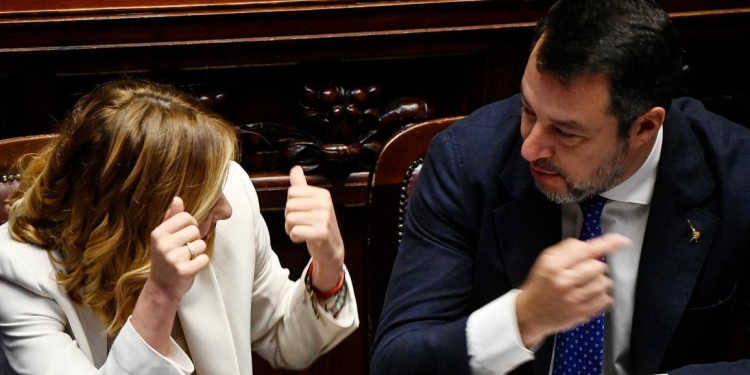 Giorgia Meloni e Matteo Salvini