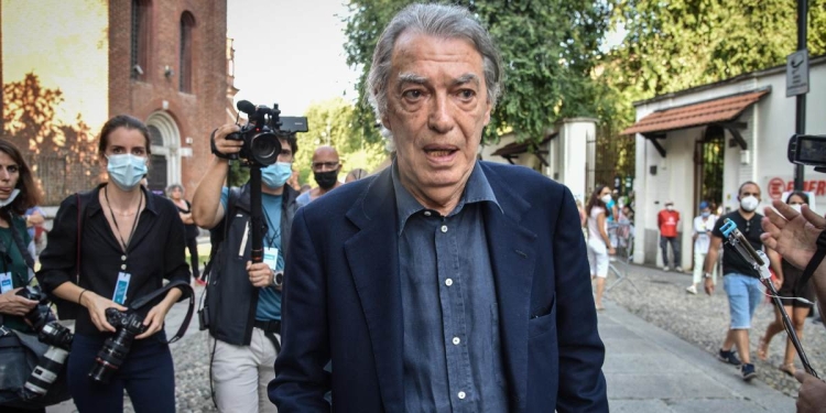 Massimo Moratti, ex presidente dell'Inter (Foto 2021 ANSA/MATTEO CORNER)