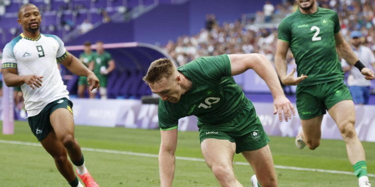 L'Irlanda del rugby a 7 alle Olimpiadi 2024 Parigi (Foto ANSA)