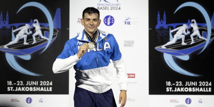 Michele Gallo, oro europeo nella sciabola (Foto ANSA)