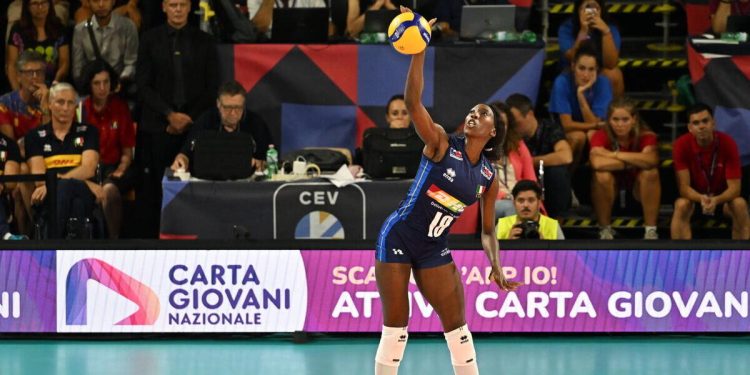 Paola Egonu con l'Italia (Foto ANSA)