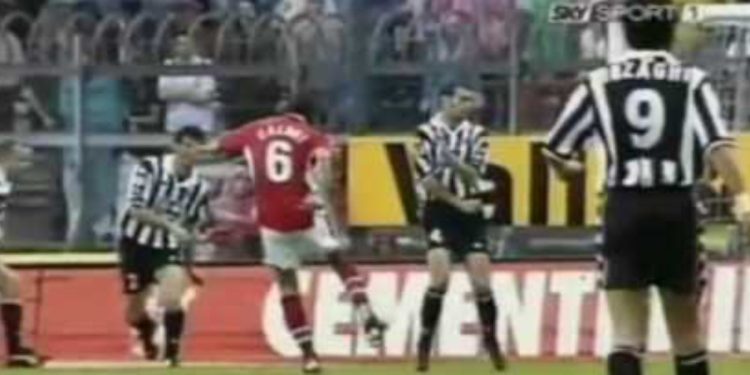 Il gol di Calori in Perugia Juventus del 2000