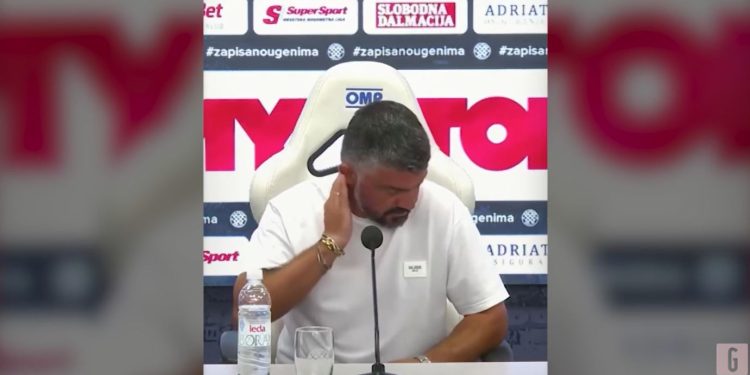 Gennaro Gattuso, show in conferenza stampa