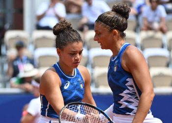 Sara Errani e Jasmine Paolini alle Olimpiadi 2024 Parigi (Foto ANSA)