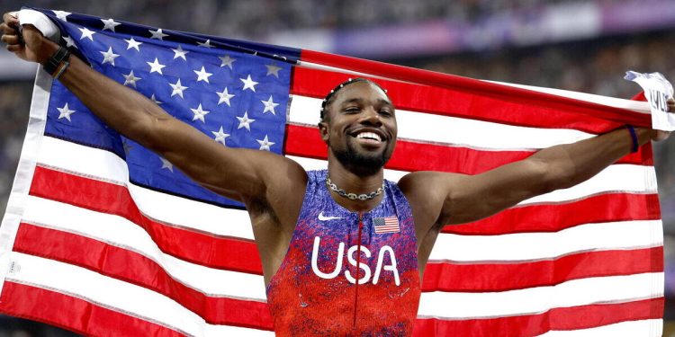 Noah Lyles ha vinto i 100 metri alle Olimpiadi Parigi 2024 (Foto ANSA)