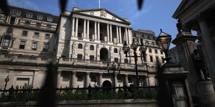 La sede della Bank of England (Ansa)