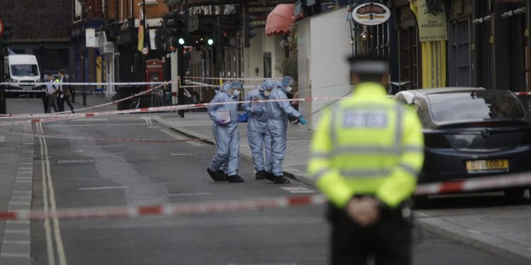 Polizia a Leicester Square, Londra