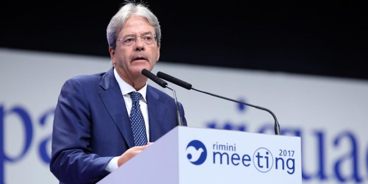 Paolo Gentiloni al Meeting di Rimini nel 2017 (ANSA Fabrizio Petrangeli)