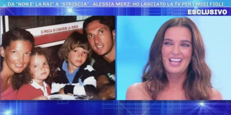 Alessia Merz marito Fabio Bazzani e figli Niccolò e Martina