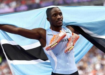 Letsile Tebogo, campione olimpico dei 100 metri (Foto ANSA)