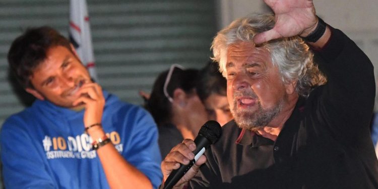 Grillo, Di Battista e Raggi