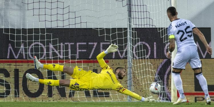 David De Gea in Conference League con la Fiorentina (Foto ANSA)