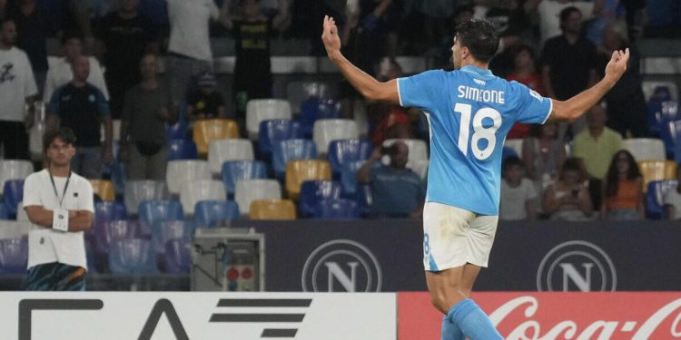 Giovanni Simeone con la maglia del Napoli (Foto ANSA)