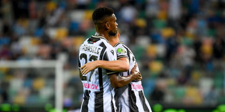 Video Udinese Como - Christian Kabasele e Jesper Karlstrom con l'Udinese (Foto ANSA)