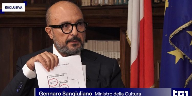 Ministro della Cultura, Gennaro Sangiuliano