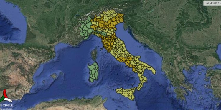 Allerta meteo oggi