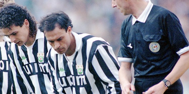 Totò Schillaci e Roberto Baggio ai tempi della Juventus (Foto ANSA)