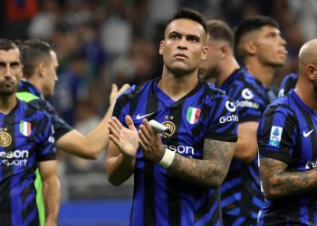 L'Inter festeggia una vittoria in Serie A (Foto ANSA)