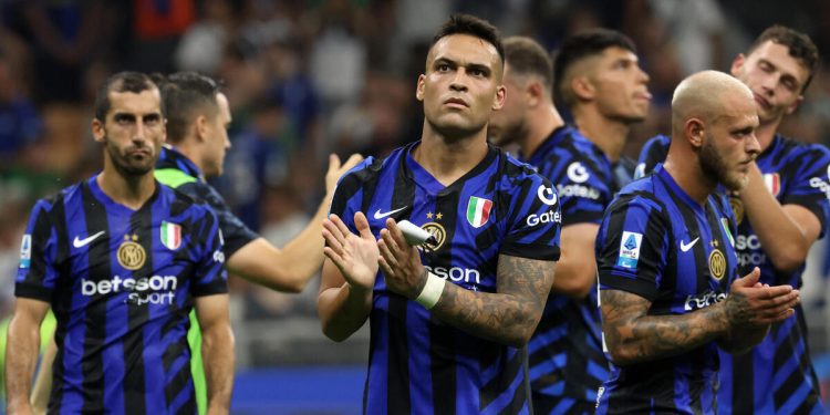 L'Inter festeggia una vittoria in Serie A (Foto ANSA)