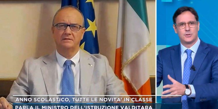 Il ministro Valditara a Mattino Cinque