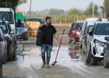 Alluvione 2024 in Romagna: a Traversara, frazione di Bagnacavallo (Ansa)