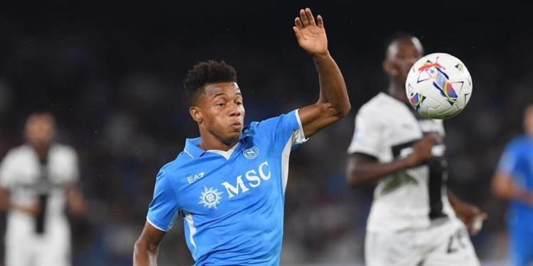 David Neres con il Napoli (Foto ANSA)