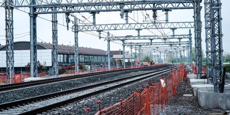 Un cantiere ferroviario (Ansa)